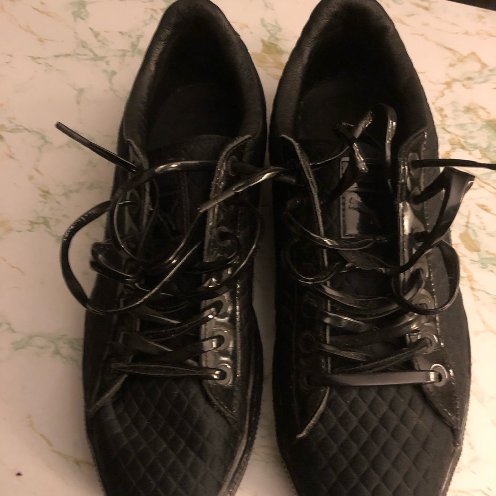 “Dream Chasers” patent leather & quilt black PUMAs